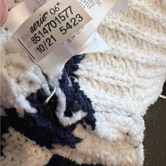 Aerie Navy White Striped Women's Layer Open Front Cardigan Kimono Sweater Size M - Picture 10 of 10